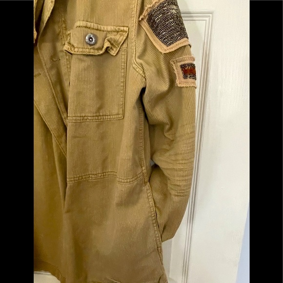 Free People shacket military style size S jacket with side pockets - Picture 2 of 10